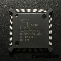 AMD AM386SX-40 CPU NG80386SX-40 Vintage 386 Processor X86 40MHz QFP100 NOS