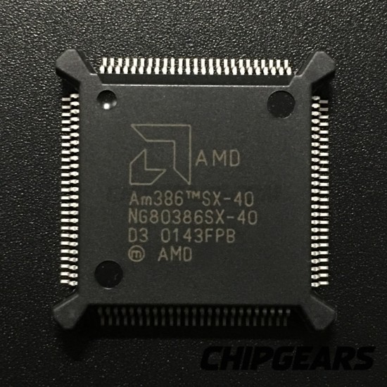 AMD AM386SX-40 CPU NG80386SX-40 Vintage 386 Processor X86 40MHz QFP100 NOS