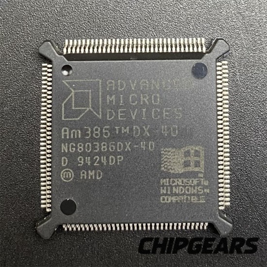 AMD AM386DX-40 CPU NG80386DX-40 40MHz QFP132 32-bit Processor 386 Microprocessor