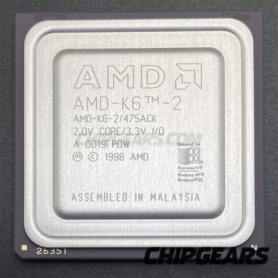 AMD K6-2/475ACK CPU Mobile 475MHz 2.0V x86 32bit Socket7 Processor 95MHz-Bus