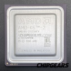 AMD K6-2/533AFX CPU Desktop 533MHz 2.2V x86 32bit Socket7 Processor 97MHz-Bus