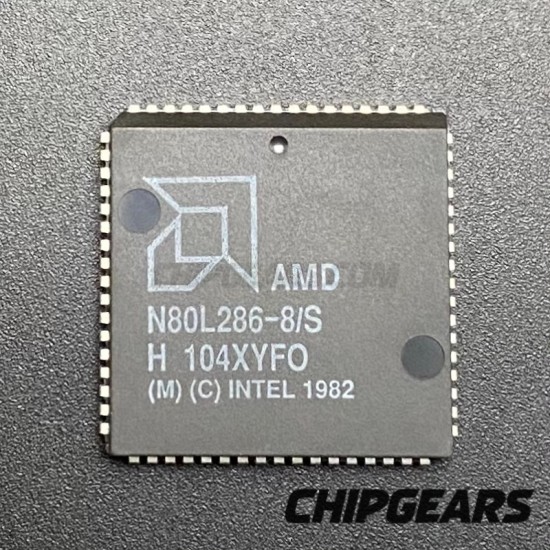 AMD N80L286-8/S CPU 80286 PLCC68 8MHz 16Bit x86 Low-Power Processor Uncommon