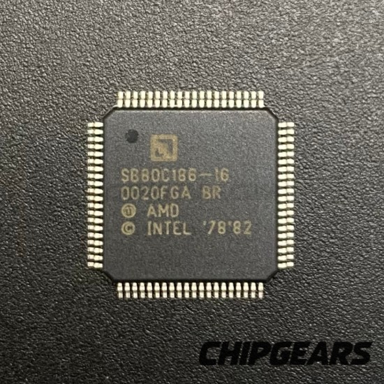 AMD SB80C186-16 CPU 80186 16Bit Embedded Processor 16MHz QFP80 186 CMOS Uncommon