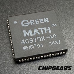 Green Math 4C87DX-40 FPU Coprocessor 387DX Float Point Unit 40MHz LCC68 LC Tech