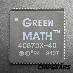Green Math 4C87DX-40 FPU Coprocessor 387DX Float Point Unit 40MHz LCC68 LC Tech