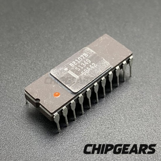 Intel B2107B Dynamic RAM 1BIT 4K 4096 200NS DRAM Black CDIP22 1977 Early DRAM