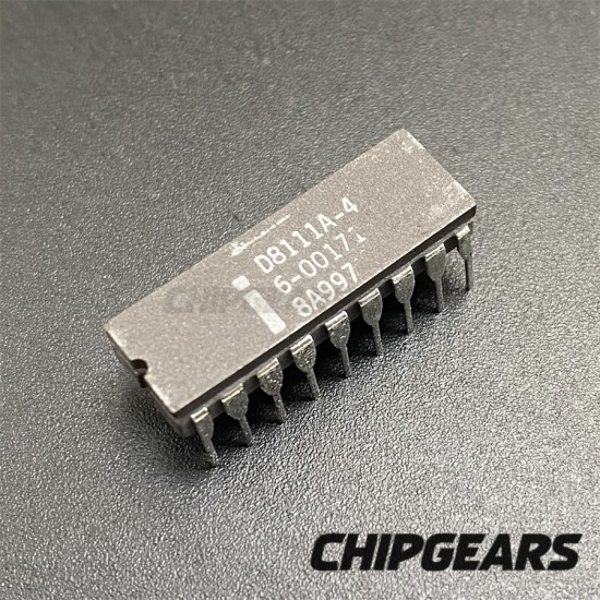 Intel D8111A-4 SRAM 2111 256x4 Static RAM CDIP18 1977 Recessed Back For MCS-80