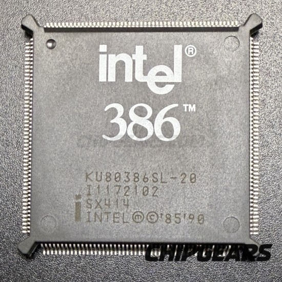 Intel KU80386SL-20 CPU SX414 386 Processor 20MHz i386SL Old Logo QFP Microprocessor NOS RARE