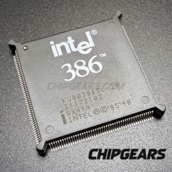 Intel KU80386SL-20 CPU SX414 386 Processor 20MHz i386SL Old Logo QFP Microprocessor NOS RARE
