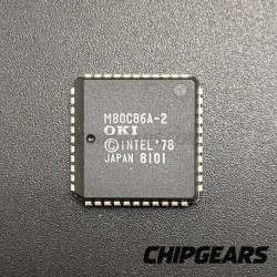 OKI M80C86A-2 CPU CMOS 8086 Processor 8MHz PLCC44 x86 Microprocessor