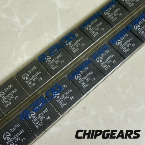 Zilog Z80 CPU Z84C0008VEC 8MHz LCC44 Processor 8Bit CMOS Z80  Microprocessor