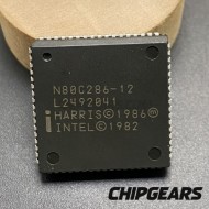 Harris N80C286-12 CPU Intel 80286 CMOS Version Processor LCC 12MHz Intel 286