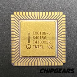 Intel C80188-6 CPU S40156 80188 Processor 6MHz LCC68 Rare Sspec Microprocessor