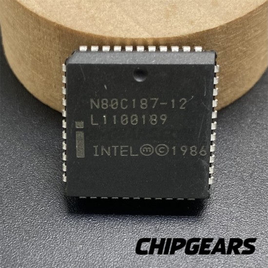 Intel N80C187-12 FPU Advanced Math Coprocessor 187 LCC44 12 MHz 80187 Uncommon