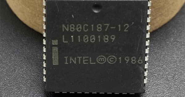 Intel N80C187-12 FPU Advanced Math Coprocessor 187 LCC44 12 MHz 80187 ...