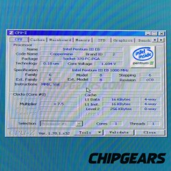 Intel Pentium III 1000MHz CPU SL4CB Coppermine 370 256KB 133MHz 1000EB Processor