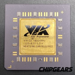 VIA C3 800AMHz CPU Nehemiah 800MHz 1.25V Socket370 Processor Gold Cap Uncommon